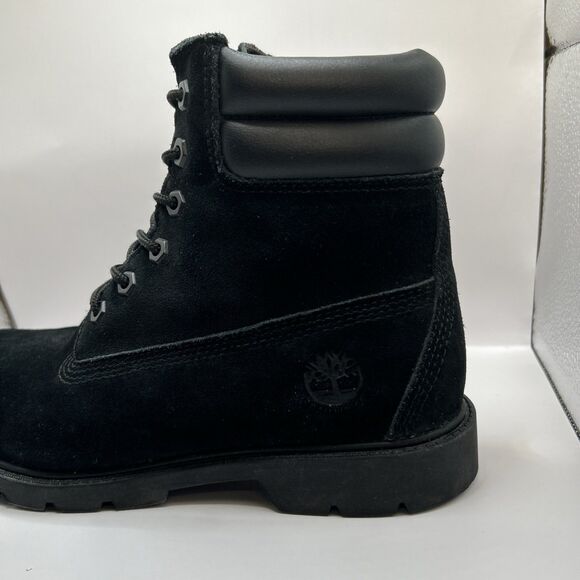 Timberland Womens Size 8.5 Black Suede Ankle Boots Waterproof Lace Up Comfort - Picture 6 of 16